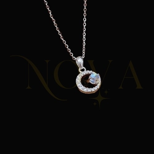 Dây chuyền bạc hình mặt trăng 