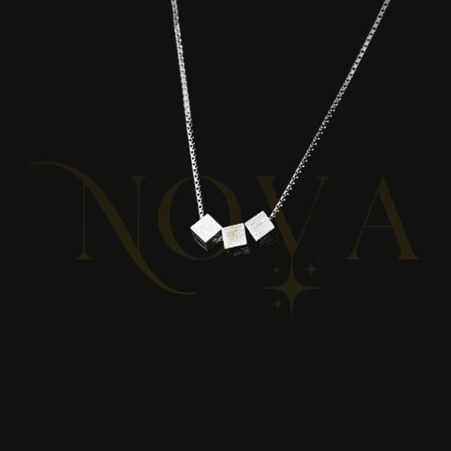 Dây chuyền bạc tam lập phương 