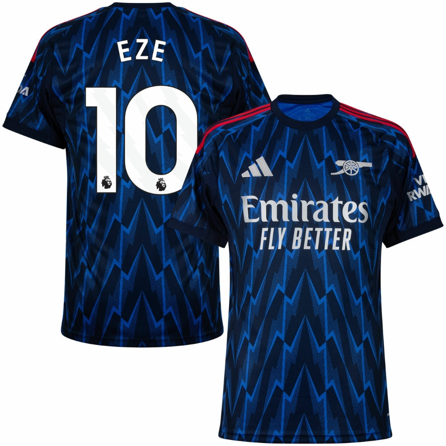 Arsenal Away Eze 10 Authentic Player Jersey Shirt 2025-2026