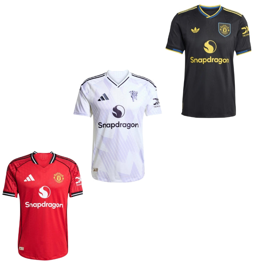 Manchester United Home, Away and Third Kit 3 Fan Jersey Shirt 2025/26