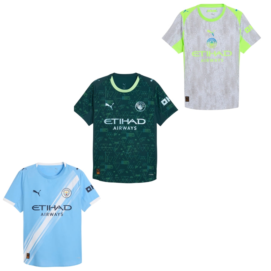 Manchester City Home, Away and Third Kit 3 Fan Jersey Shirt 2025/26