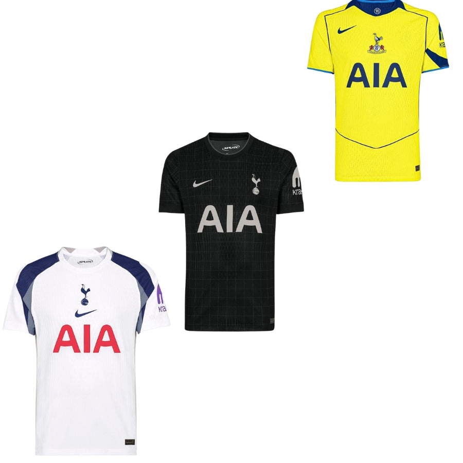 Tottenham Hotspur Home, Away and Third Kit 3 Fan Jersey Shirt 2025/26