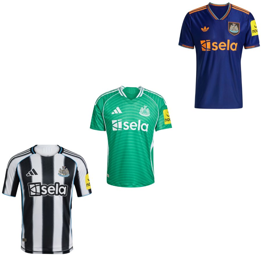 Newcastle United Home, Away and Third Kit 3 Fan Jersey Shirt 2025/26