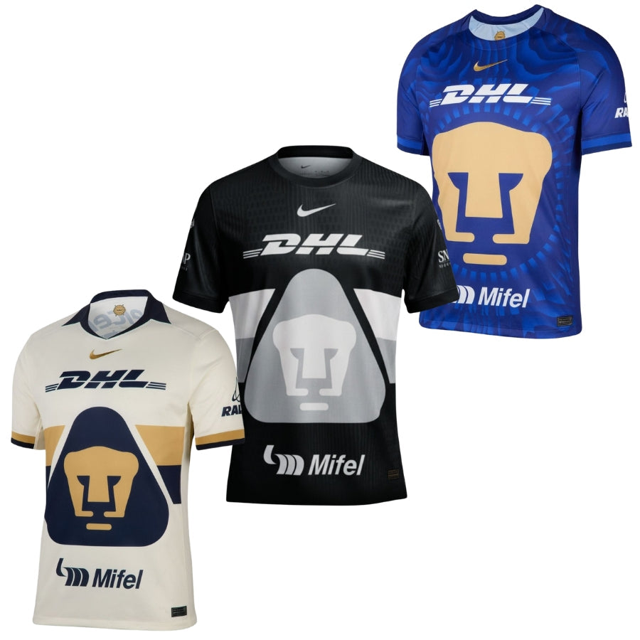 Pumas UNAM Fan Jersey Home, Away y Third 2025/26 – Kit 3 Fan Jersey