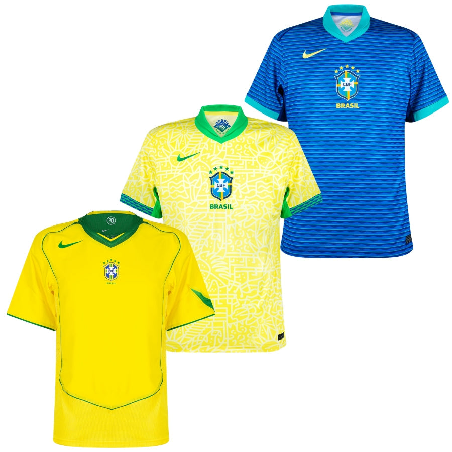 Brazil Fan Jersey Home, Away e Retro 2025/26 – Kit 3 Fan Jersey