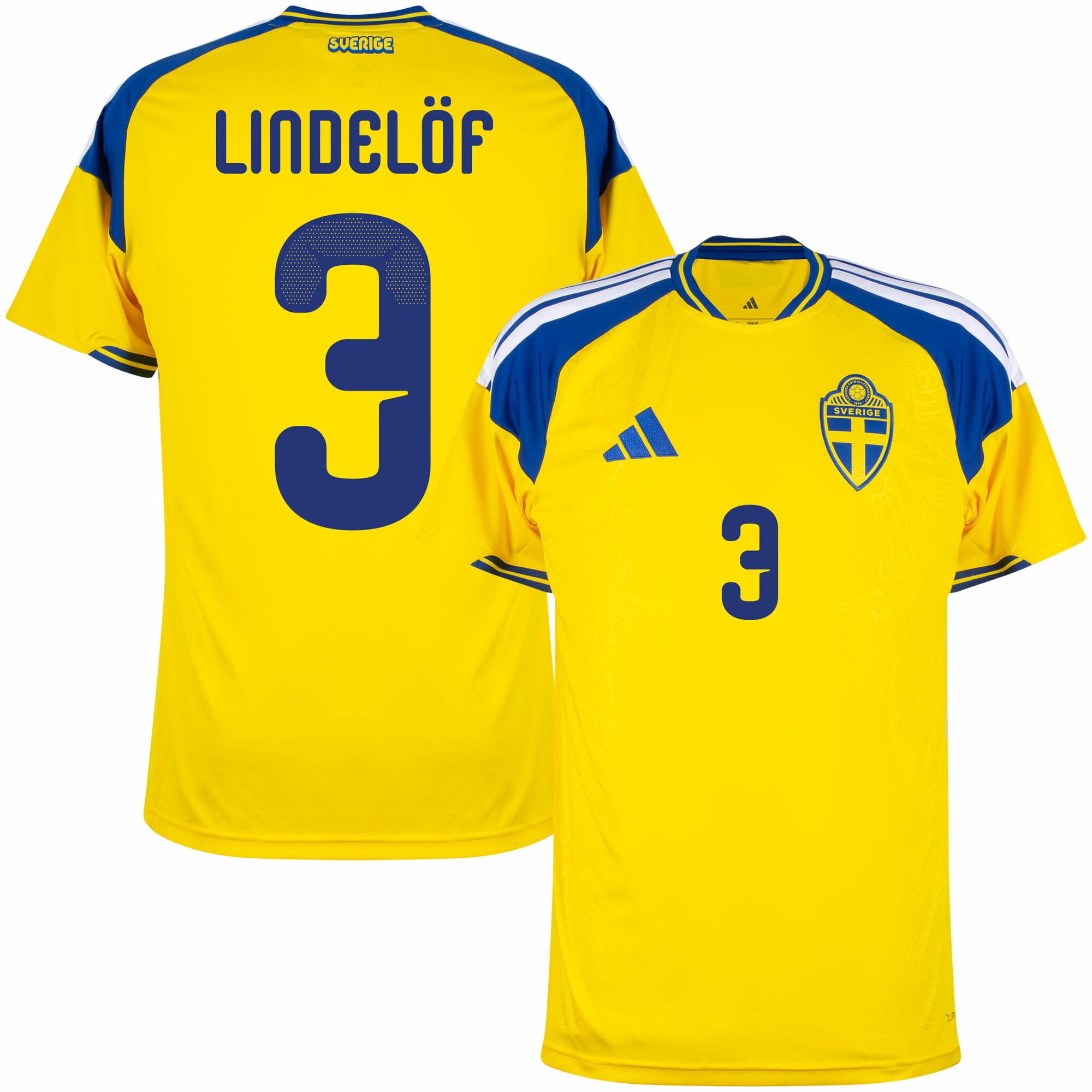 Sweden Home Lindelöf 3 Fan Jersey Shirt 2026-2027 World Cup