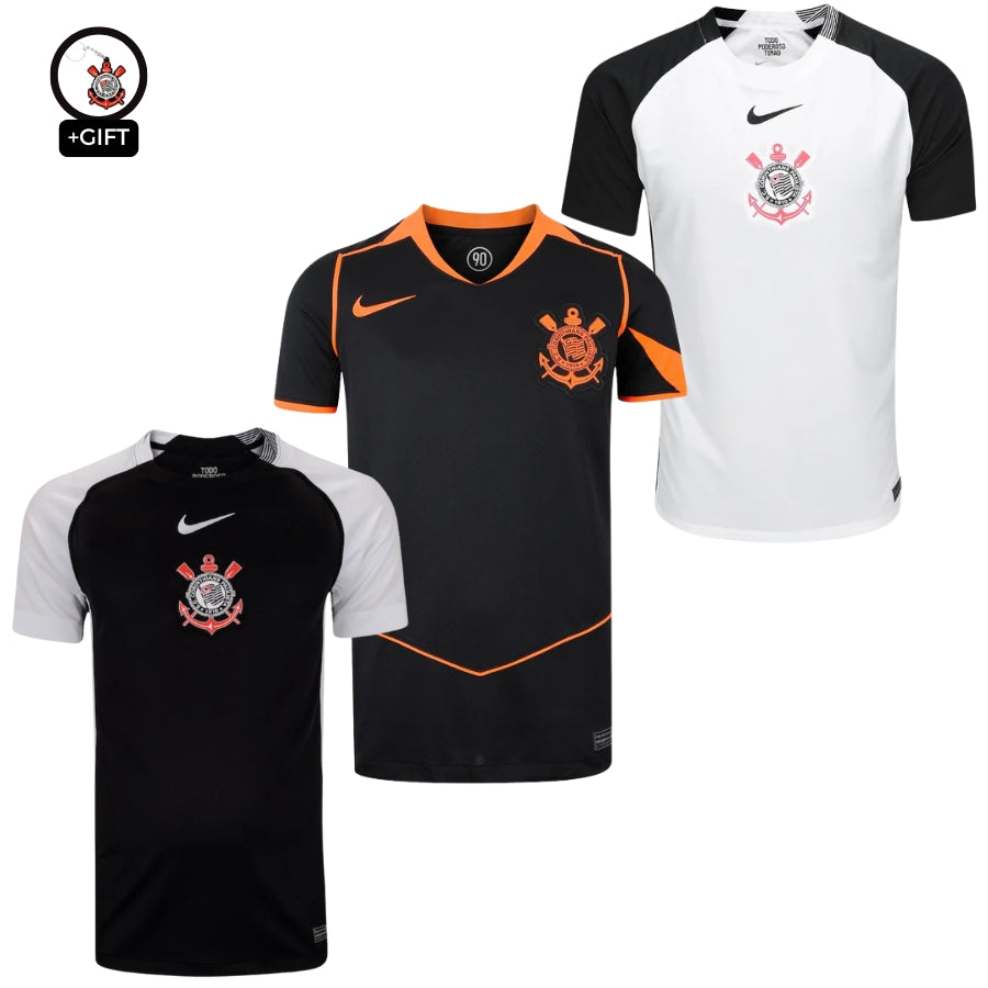Corinthians Fan Jersey Home, Away e Third 2025/26 – Kit 3 Fan Jersey