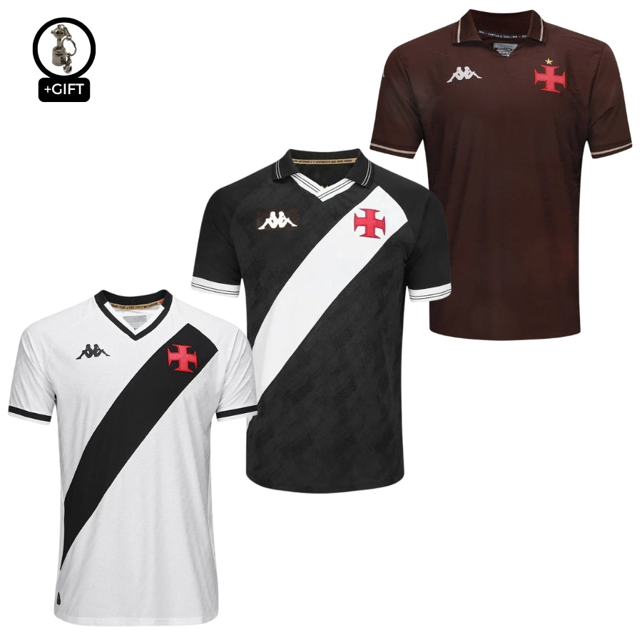 Vasco da Gama Fan Jersey Home, Away e Third 2025/26 – Kit 3 Fan Jersey