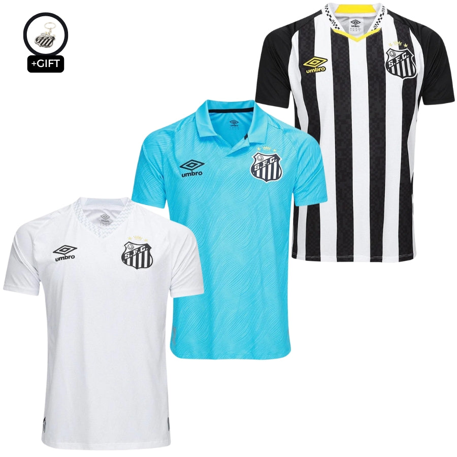Santos Fan Jersey Home, Away e Third 2025/26 – Kit 3 Fan Jersey