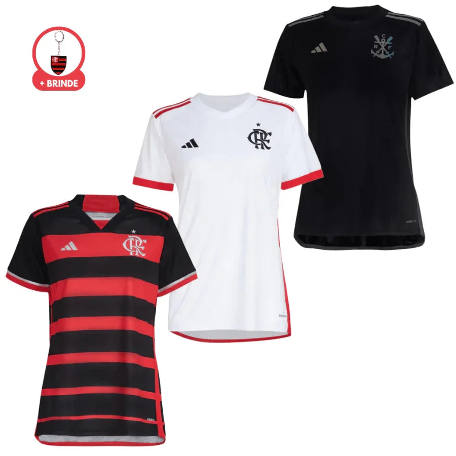 Kit 3 Jersey Flamengo Home, Away e Third Women’s 2024/25