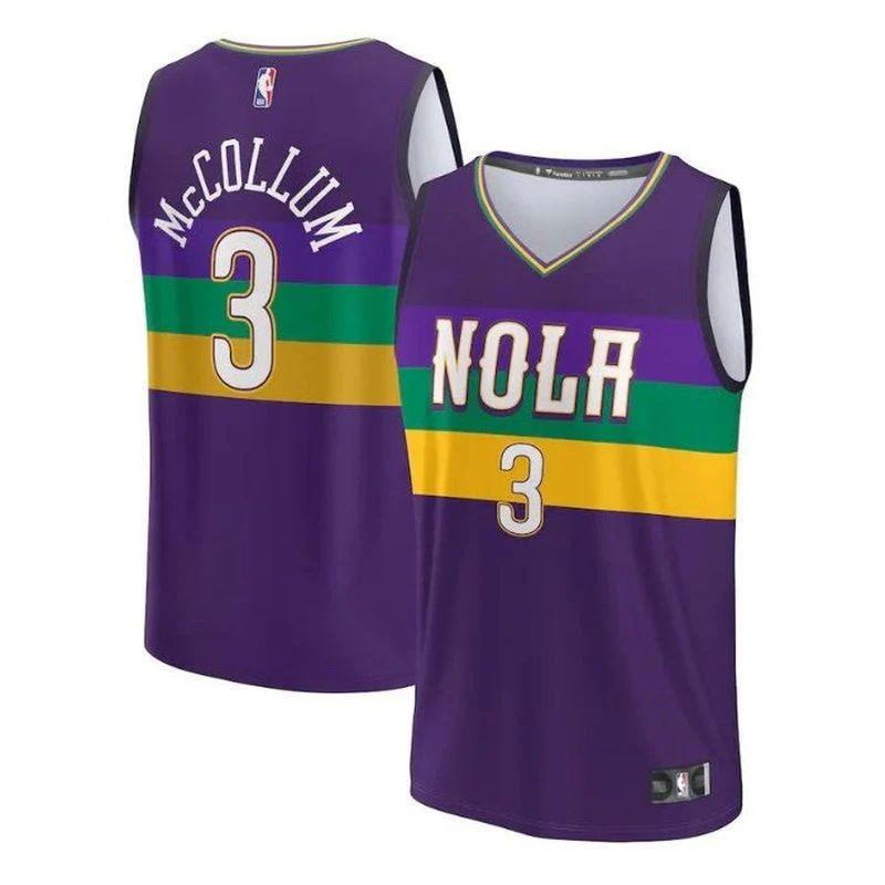 CJ McCollum Orleans Pelicans Unisex 2023 Fastbreak NBA Jersey – City Edition – Purple