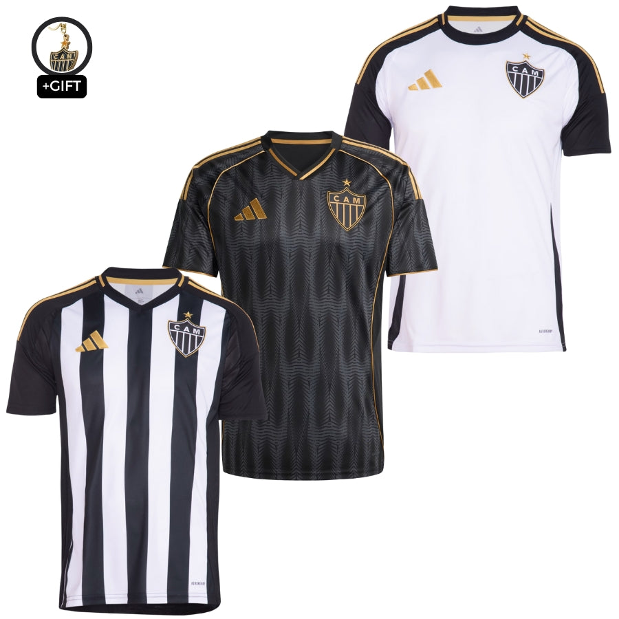 Atlético Mineiro Fan Jersey Home, Away e Third 2025/26 – Kit 3 Fan Jersey