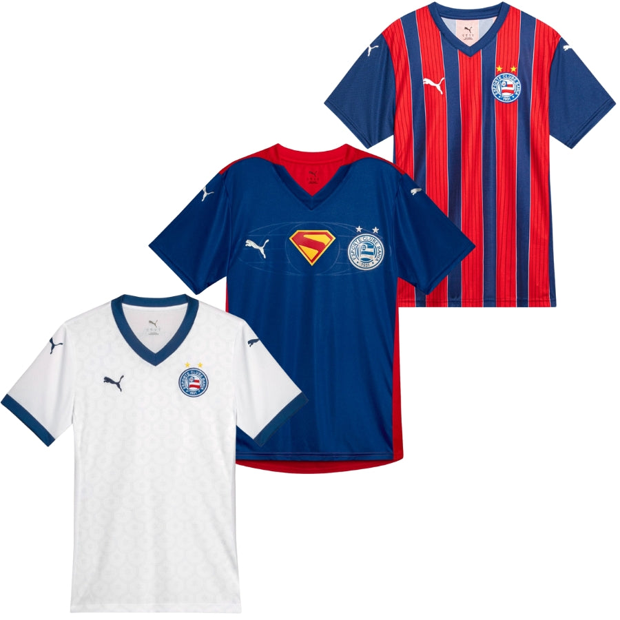 Bahia Fan Jersey Home, Away e Third 2025/26 – Kit 3 Fan Jersey