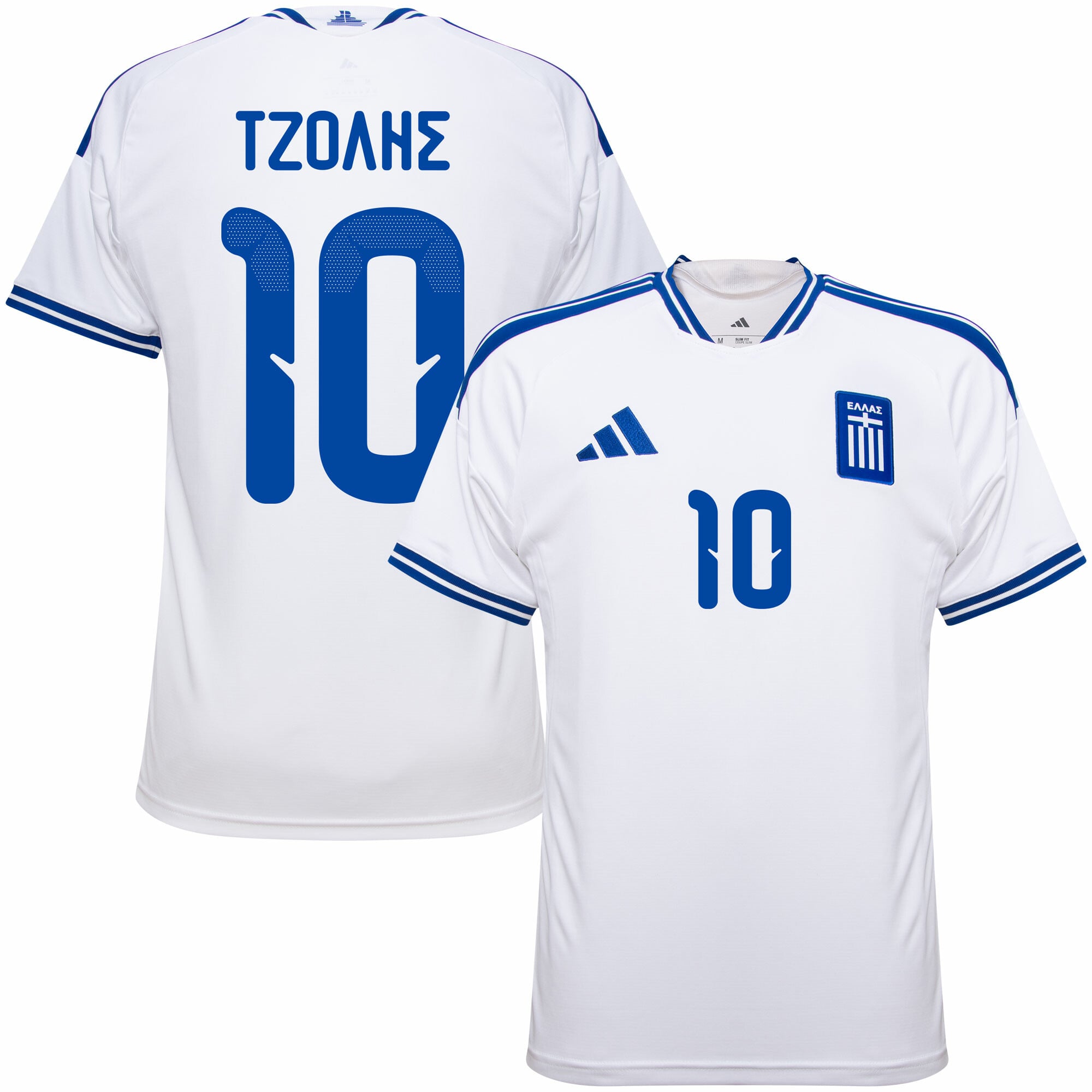 Greece Home ΤΖΟΛΗΣ 10 Fan Jersey Shirt 2026-2027 (Greek Alphabet Option)