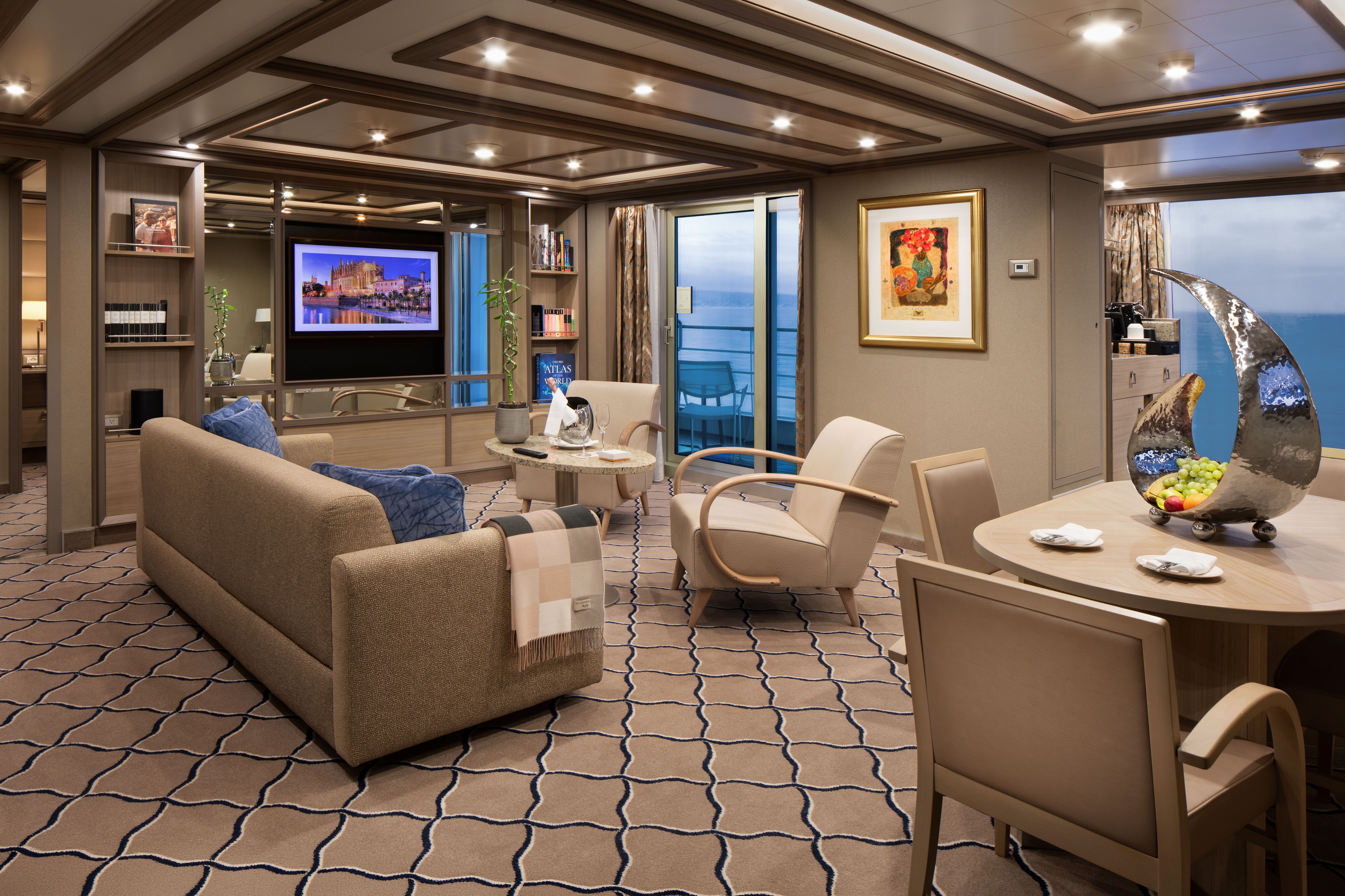 Der Salon der Owner's Suite der Silver Spirit