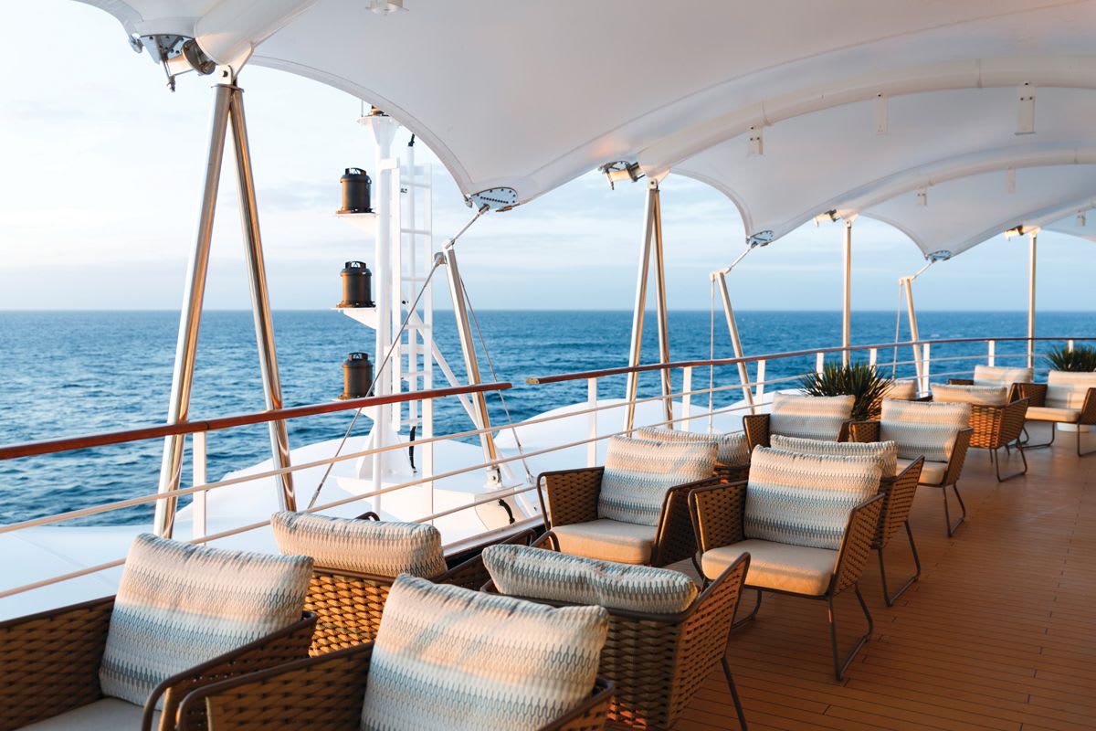 Das Restaurant La Terrazza an Bord der Silver Spirit
