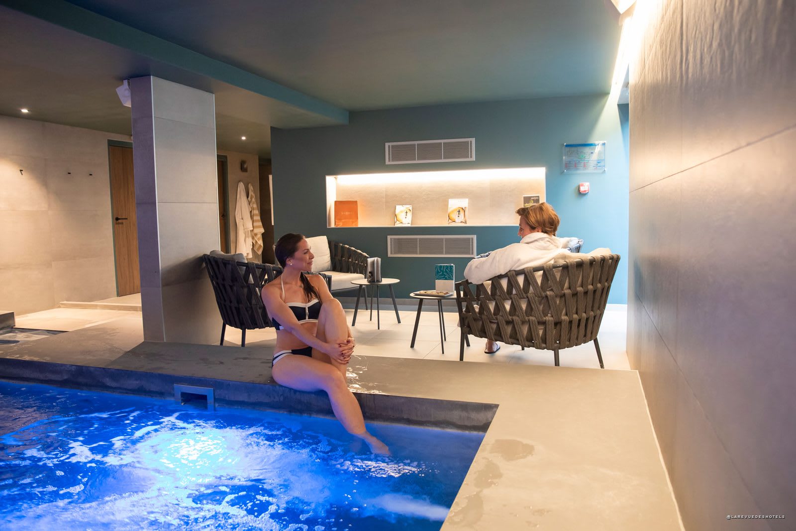 La piscina interior de le Black Bass, en Sevrier