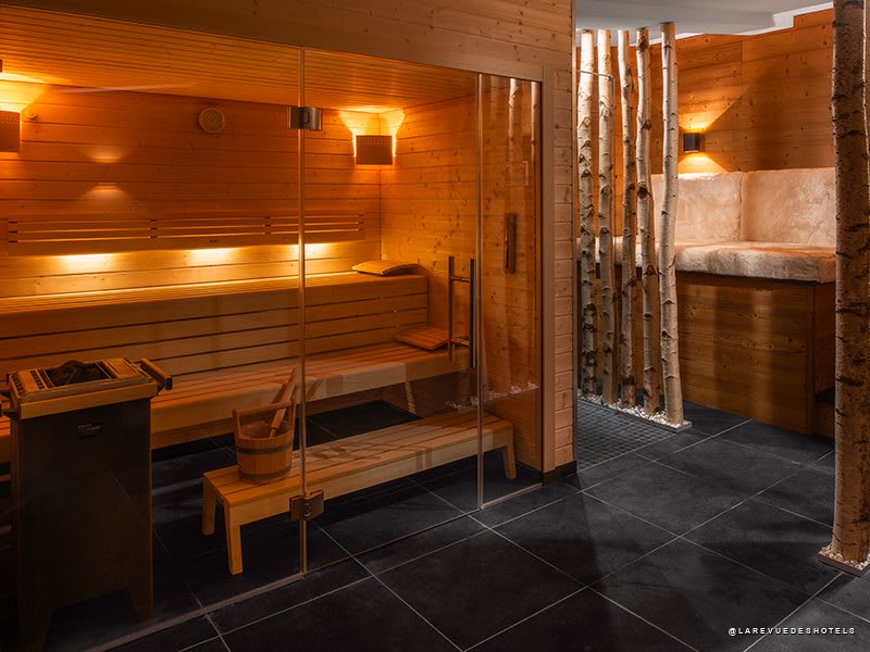 The sauna at the Les Chênes Blancs spa