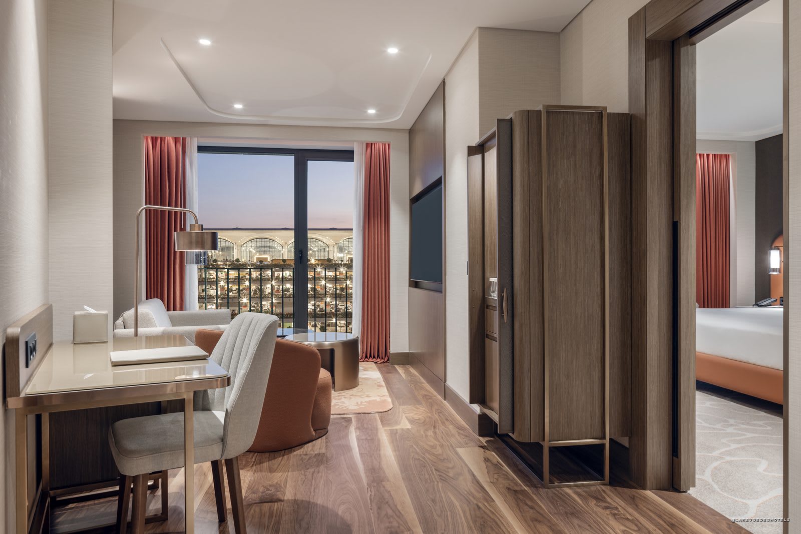 The living area of a suite at the Hilton Istanbul Airport