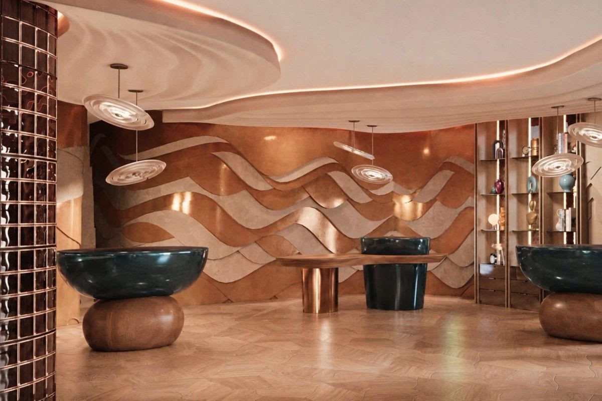 Rendering der Lobby des künftigen Pullman Vienna Am Belvedere