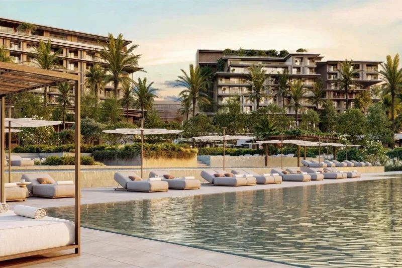 Villa avec piscine privée du Capella Tufu Bay, illustrant l'esthétique que la marque exportera à Dubaï en 2029