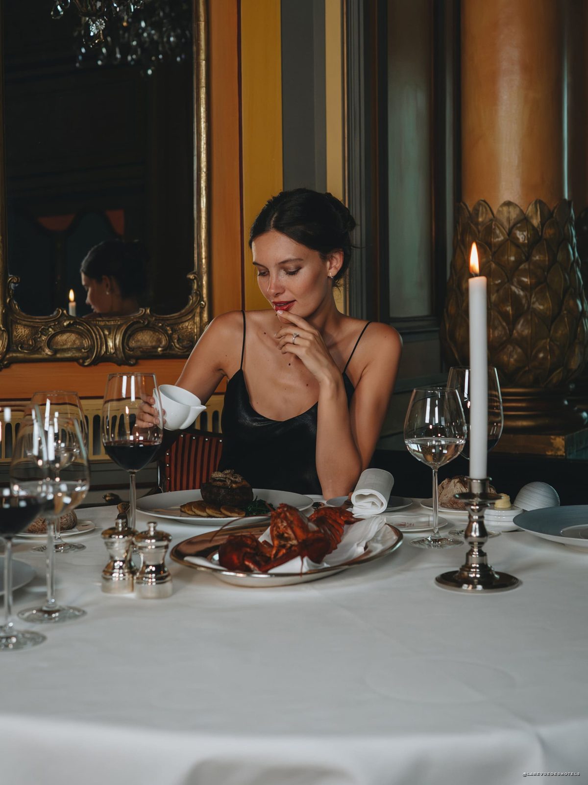 Salle du restaurant Le Relais au Badrutt's Palace, Saint-Moritz