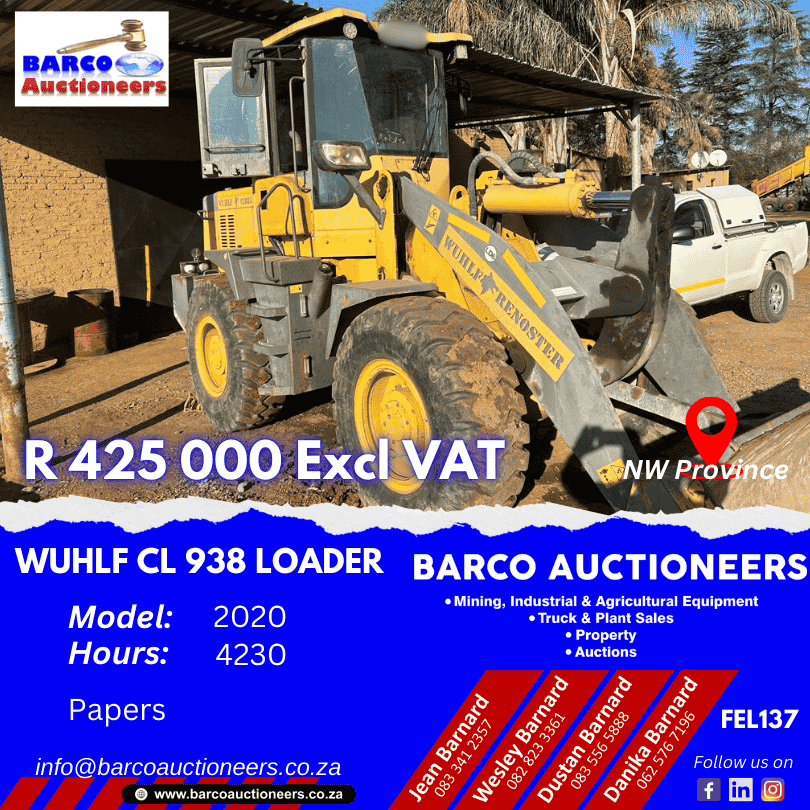 FEL137_Wuhlf CL 938 Loader 2020 model