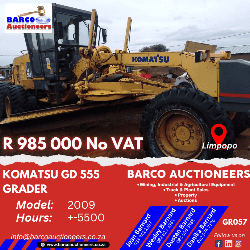 GR057_Komatsu GD 555 Grader 2009 model