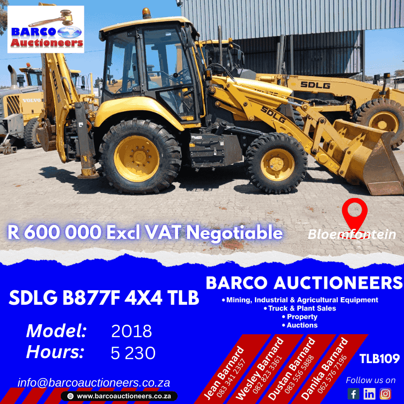 TLB109_SDLG B877F 4x4 TLB 2018 model