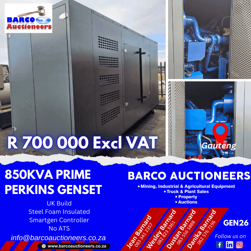 GEN26_850kva Prime Perkins Genset