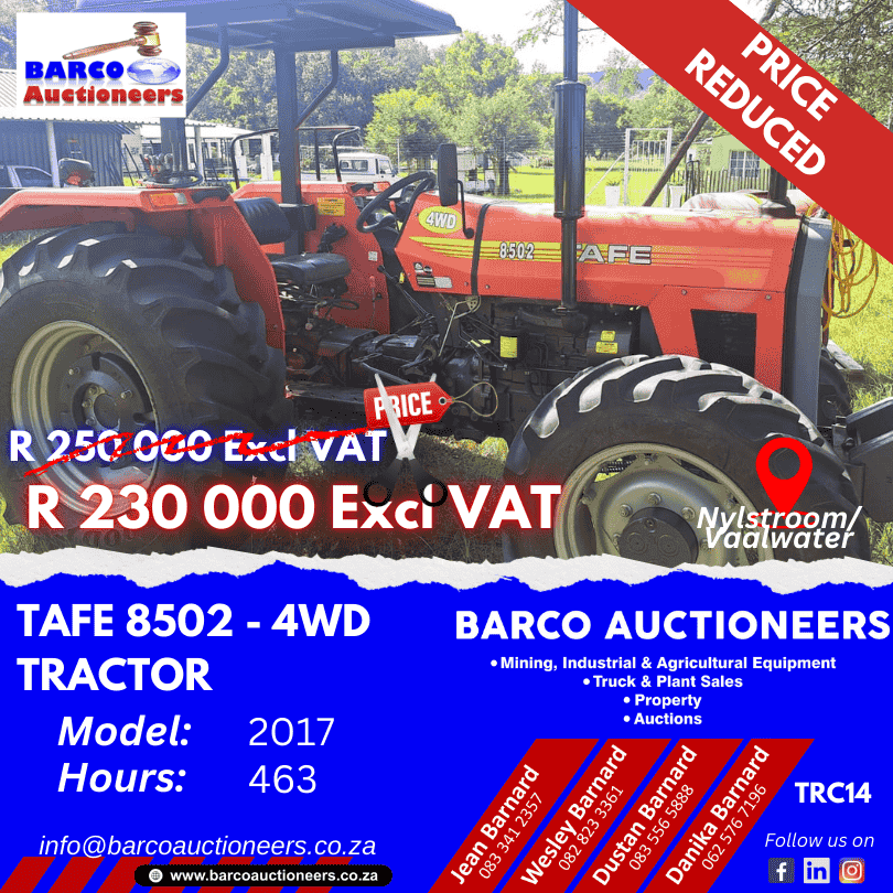 TRC14_TAFE 8502 - 4WD Tractor 2017 model