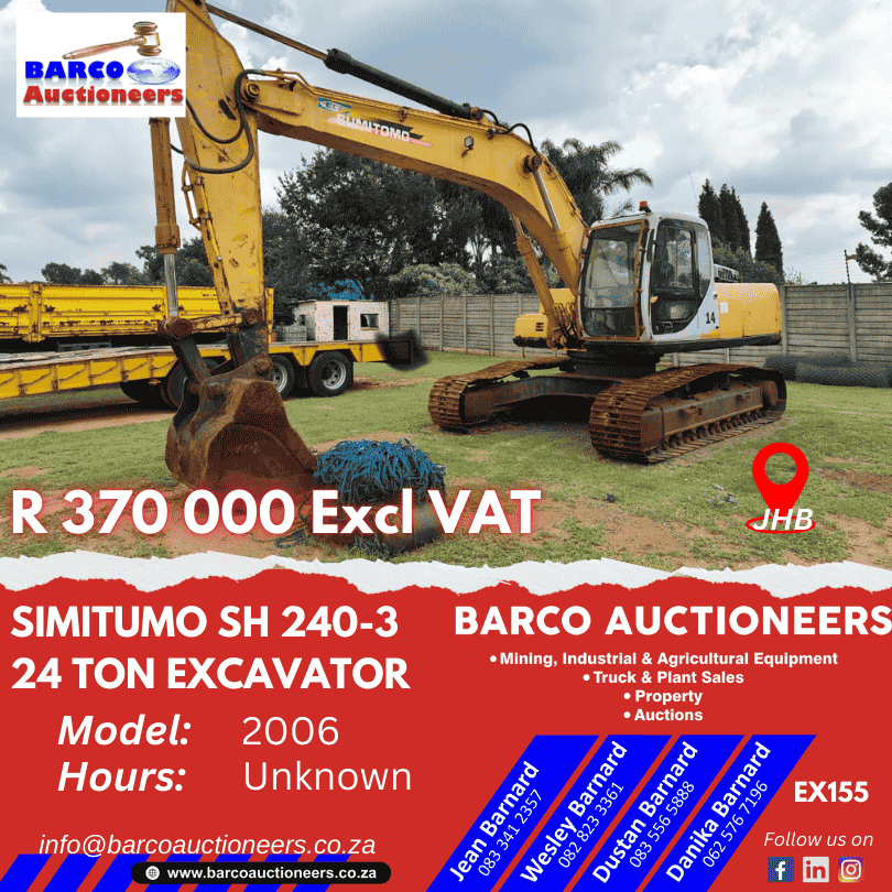 EX155_Simitumo SH 240-3 24 Ton Excavator 2006 model