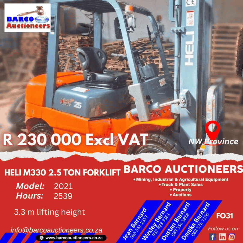 FO31_Heli M330 2.5 Ton Forklift 2021 model