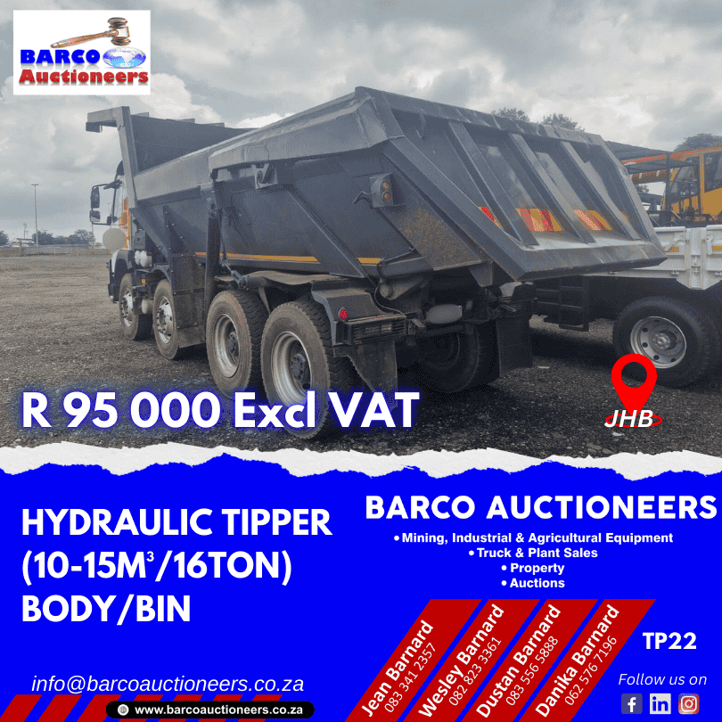 TP22_Hydraulic Tipper (10-15m³/16ton) Body/Bin