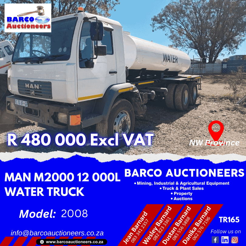 TR165_MAN M2000 12 000L Water Truck 2008 model