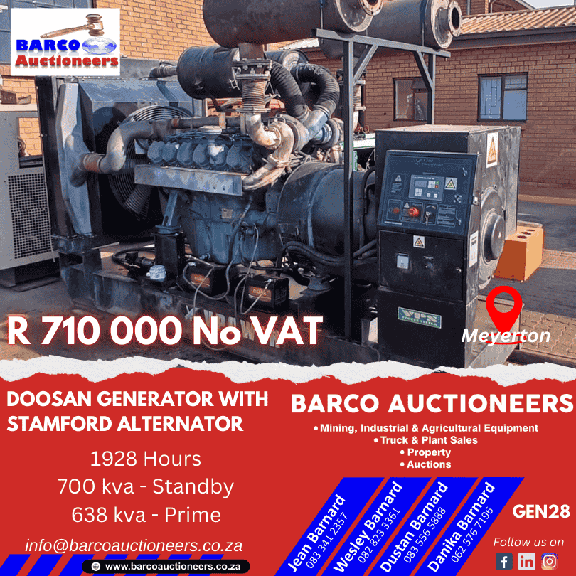 GEN28_Doosan Generator with Stamford Alternator