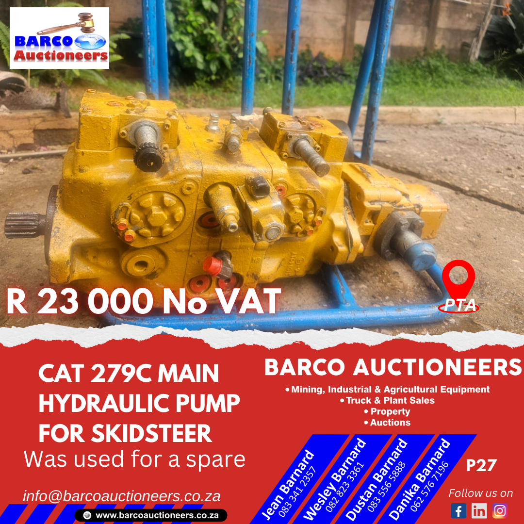 P27_Cat 279C Main Hydraulic Pump for Skidsteer