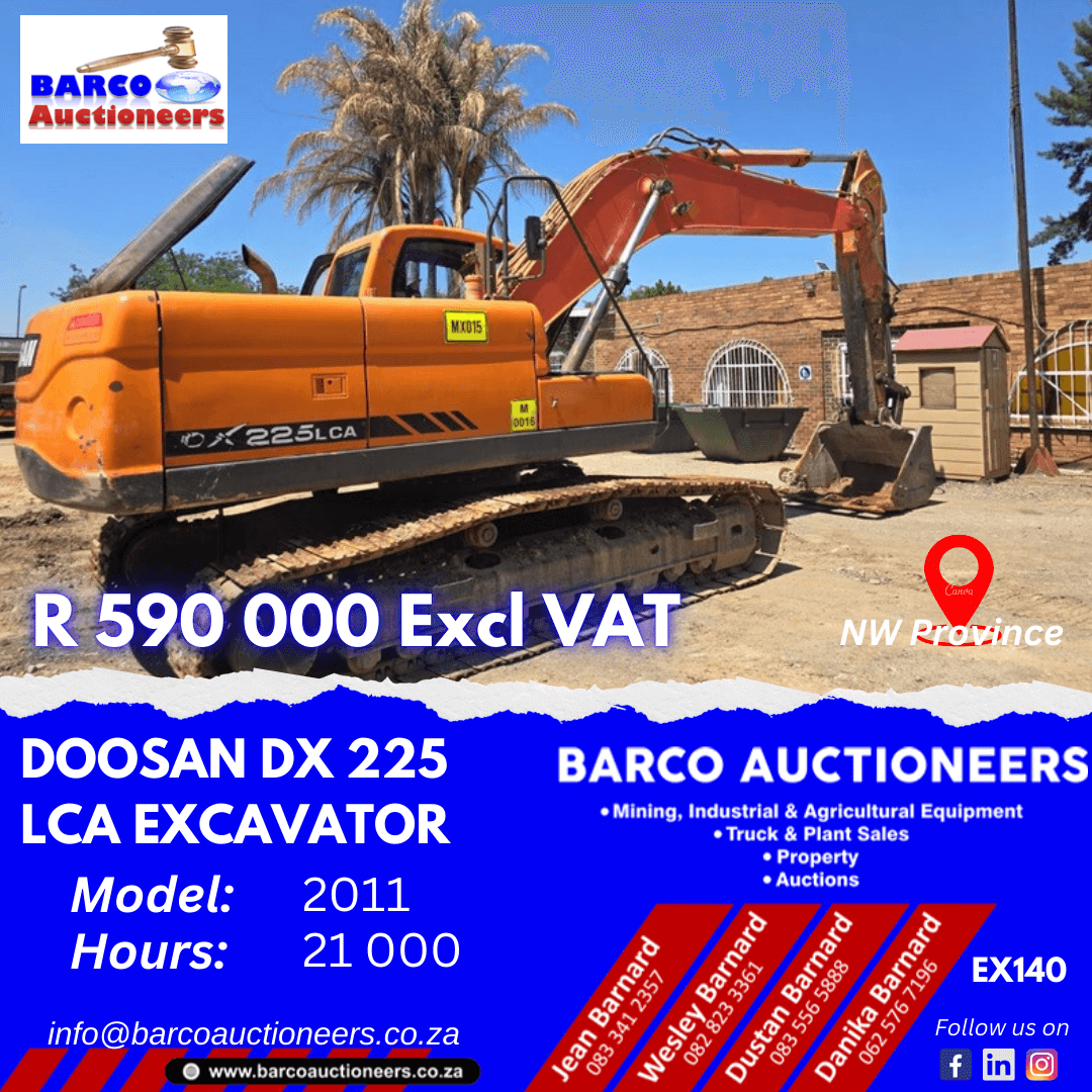 EX140_Doosan DX 225 LCA Excavator 2011 model