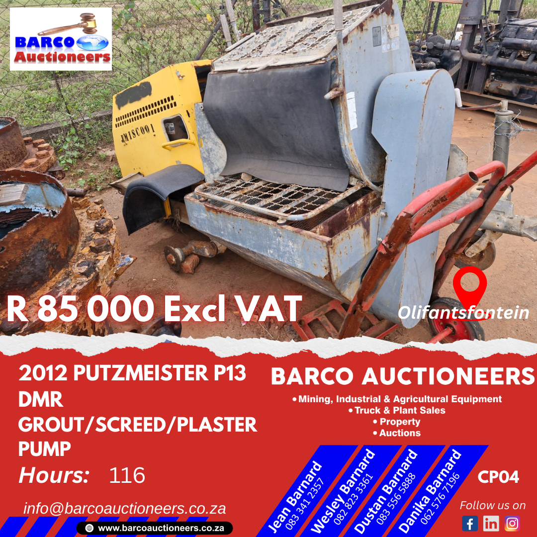 CP04_2012 Putzmeister P13 DMR Grout/Screed/Plaster Pump