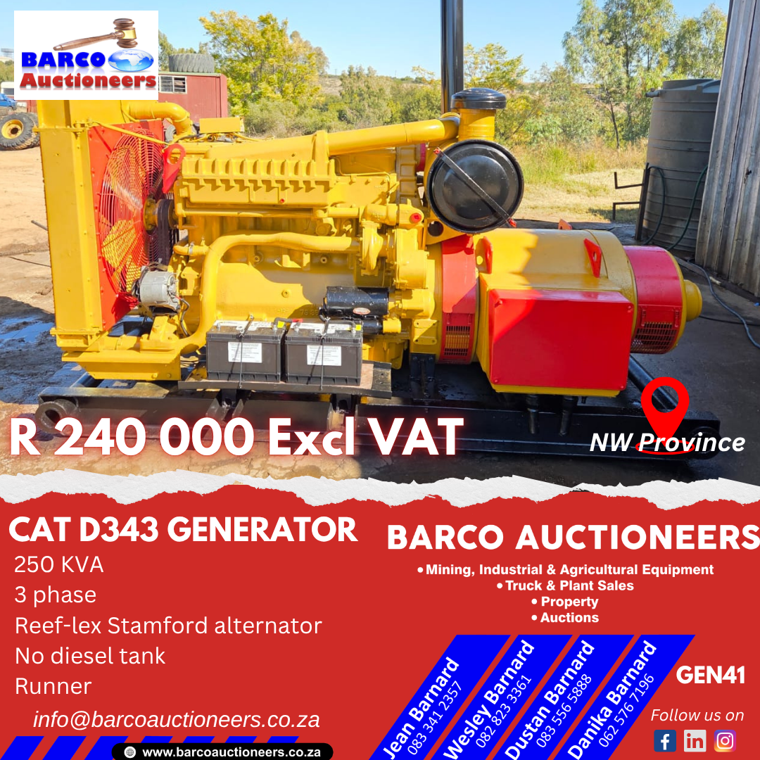 GEN41_Cat D343 generator 250 KVA 3 phase