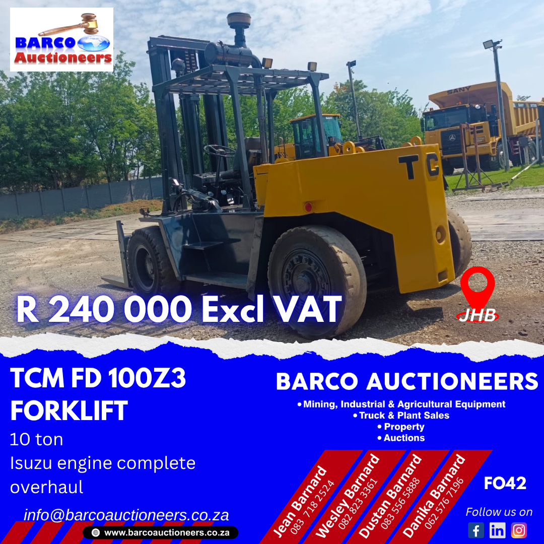 FO42_TCM FD 100Z3 Forklift 10 ton