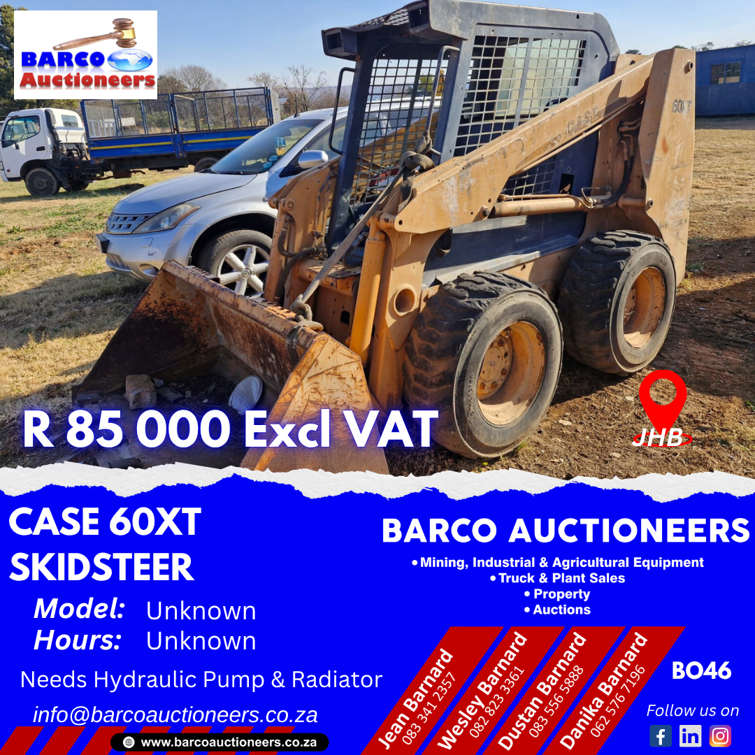 BO46_Case 60XT Skidsteer Hours & Year Unknown