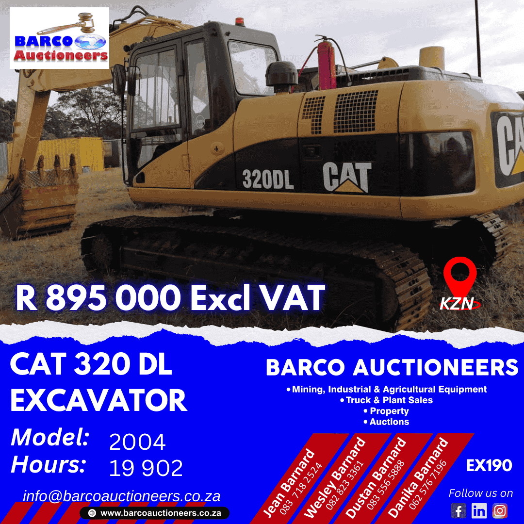 EX190 Cat 320 DL Excavator