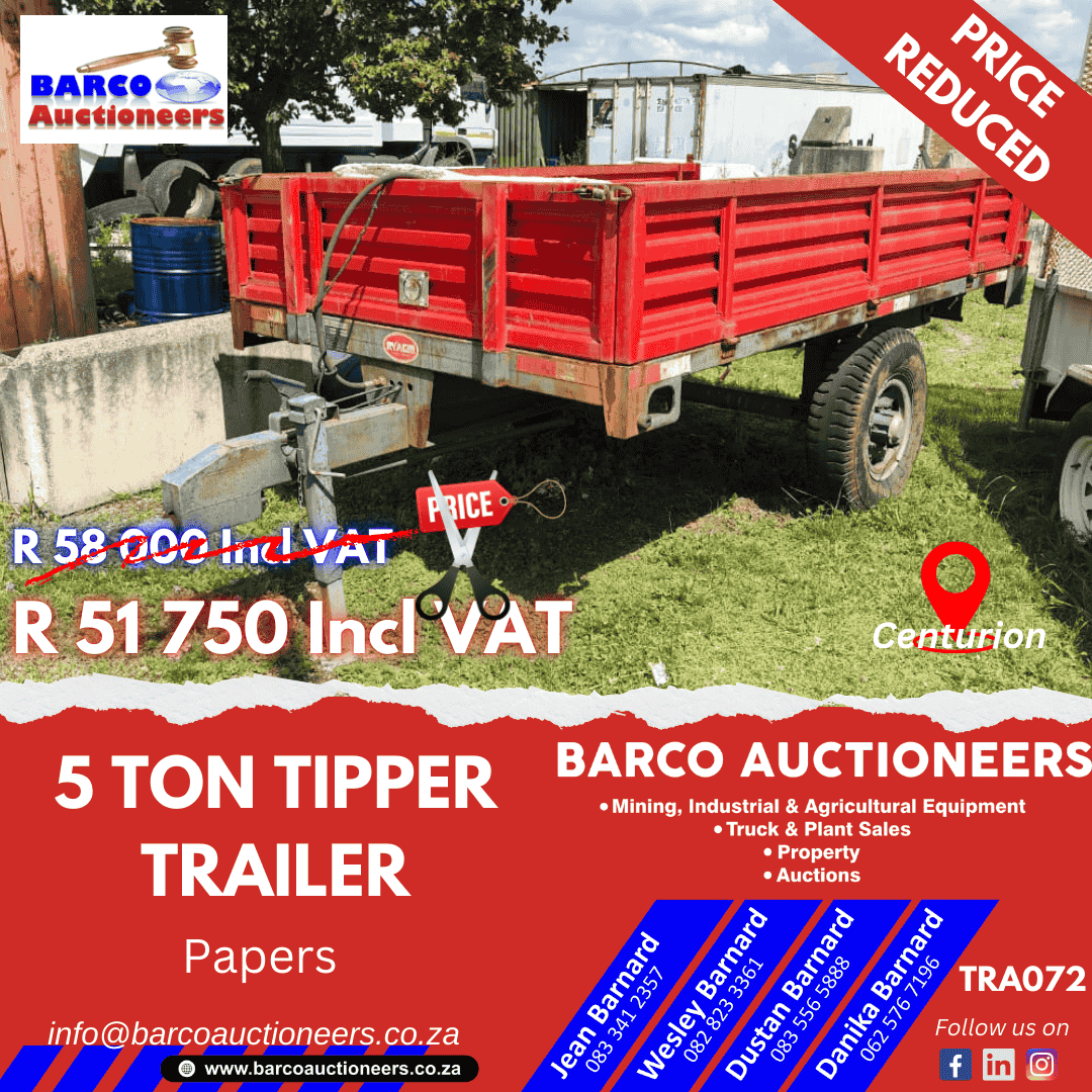 TRA072 5 Ton Tipper trailer