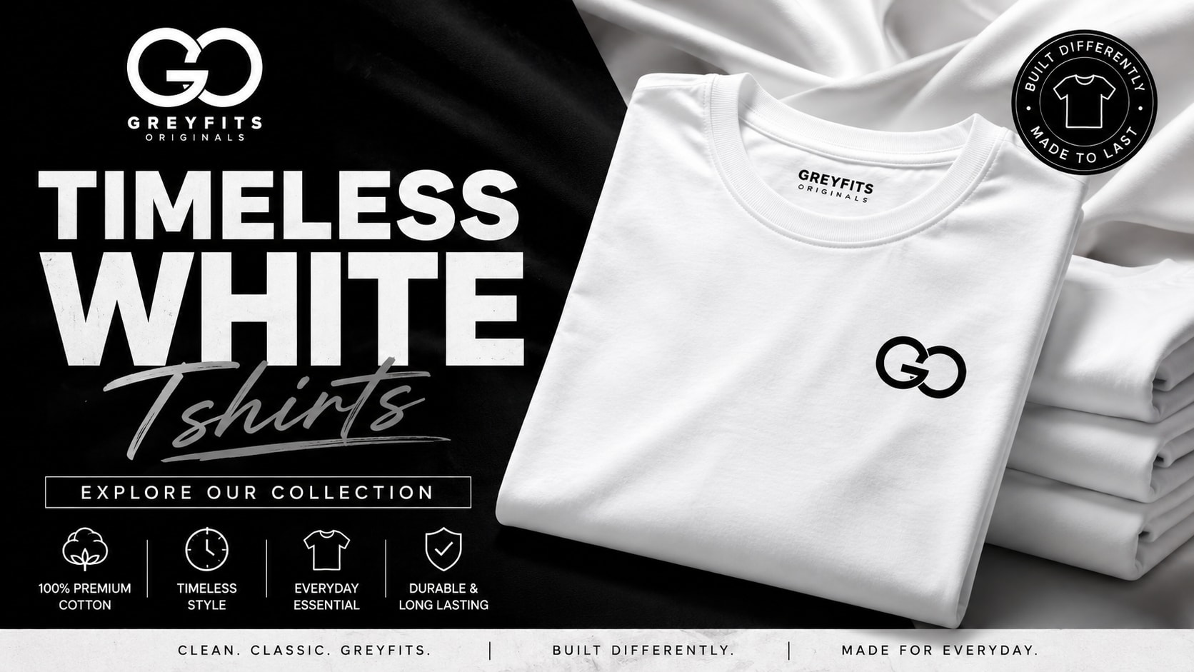 Greyfits Timeless White Tshirts: Explore Our Collection
