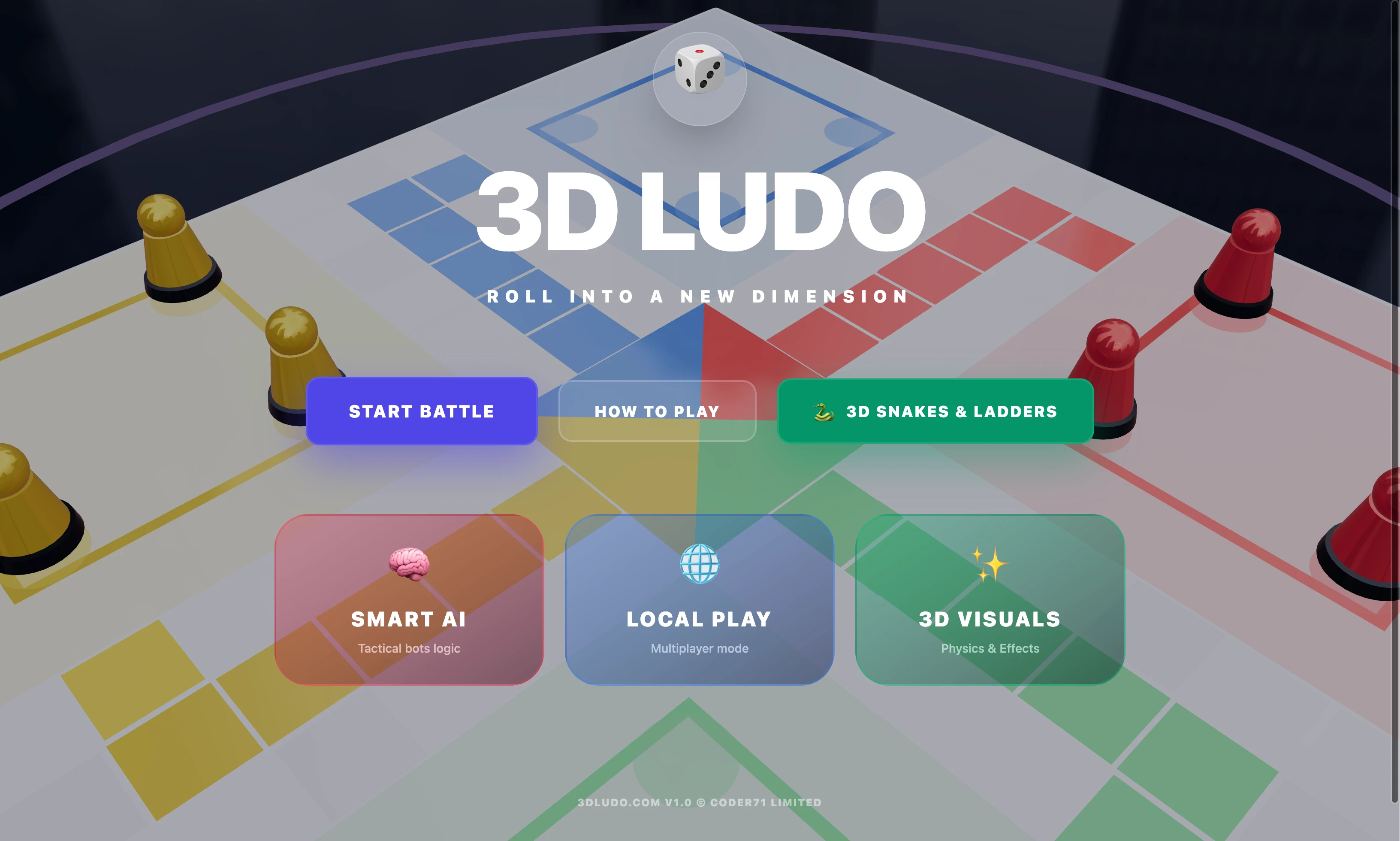 3D Style Ludo Board Game