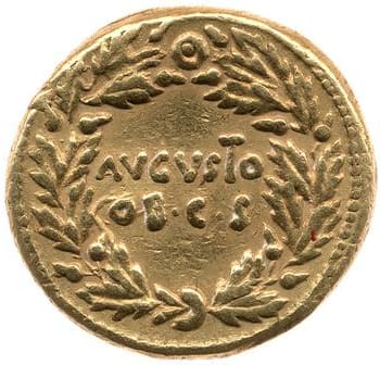 reverse of Augustus RIC I² 312