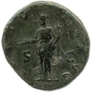 reverse of Hadrian RIC II 2122