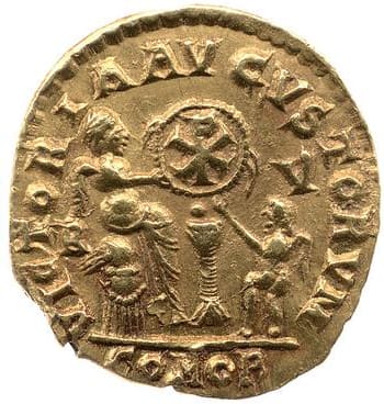 reverse of Valentinian III RIC X 2013