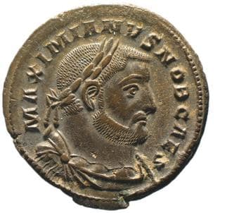 obverse of Maximian RIC VI 536B